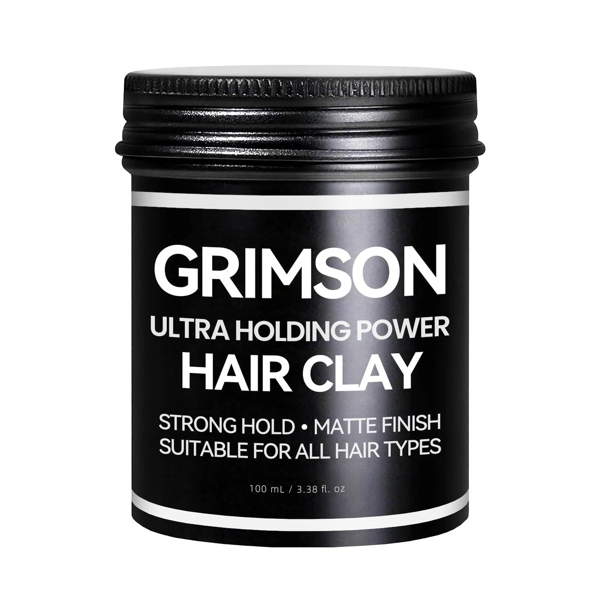 GRIMSON Hair Clay for Men - Strong Hold, Matte Finish, All Hair Types, Easy Wash Out, 100g/3.5oz - görsel 1
