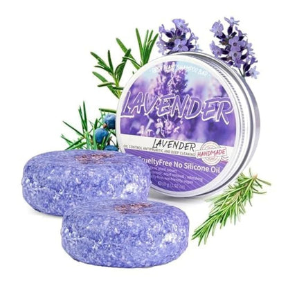 QUAAM Purple Rain Shampoo Bar for Gray Hair – 2-Pack, Nourishing Shampoo Bars for Thinning Hair, Men & Women