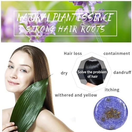 QUAAM Purple Rain Shampoo Bar for Gray Hair – 2-Pack, Nourishing Shampoo Bars for Thinning Hair, Men & Women - görsel 6