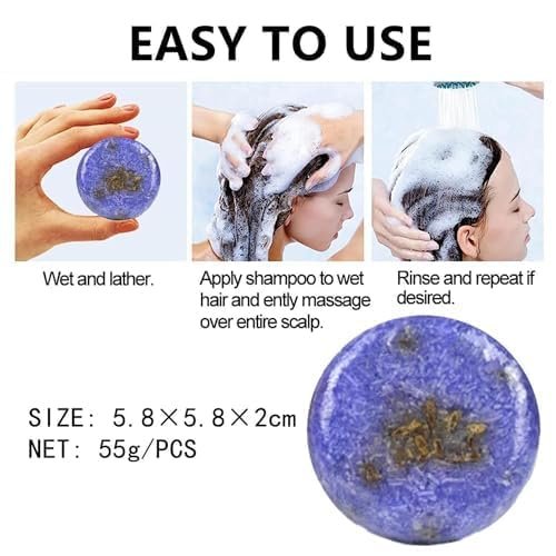 QUAAM Purple Rain Shampoo Bar for Gray Hair – 2-Pack, Nourishing Shampoo Bars for Thinning Hair, Men & Women - görsel 8