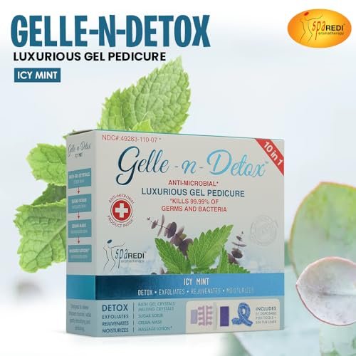 SPA REDI Luxurious Gel Pedicure Kit - Icy Mint - 10-in-1 Professional Foot Care - görsel 4