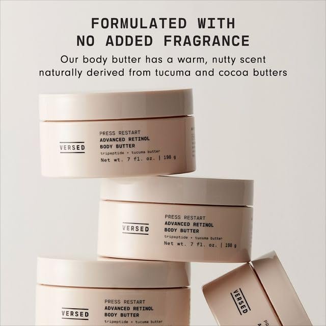 Versed Advanced Retinol Body Butter - Encapsulated Retinol Body Lotion & Skin Firming Cream with Tripeptide & Vitamin-Rich Butters, 7 oz Avelisse