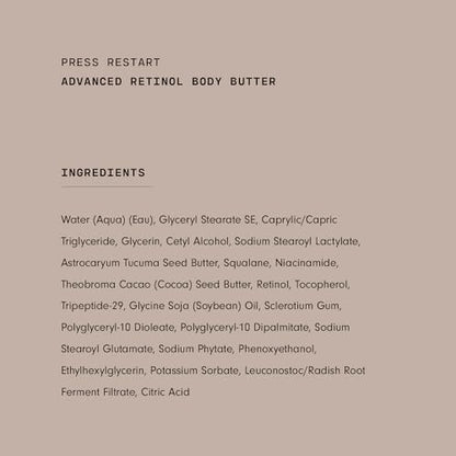Versed Advanced Retinol Body Butter - Encapsulated Retinol Body Lotion & Skin Firming Cream with Tripeptide & Vitamin-Rich Butters, 7 oz Avelisse