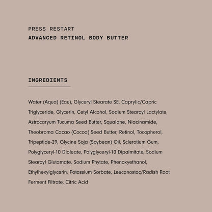 Versed Advanced Retinol Body Butter - Encapsulated Retinol Body Lotion & Skin Firming Cream with Tripeptide & Vitamin-Rich Butters, 7 oz Avelisse