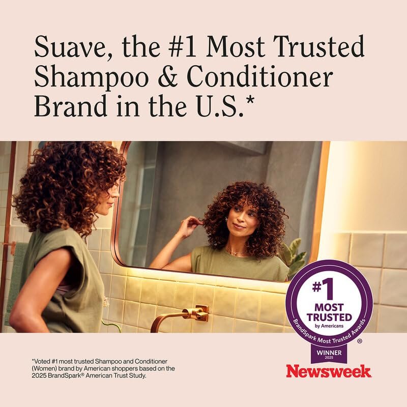 Suave Moroccan Oil Infusion Shine Shampoo and Conditioner for Dull Hair – Salon-Proven System for Brilliant, Shiny Hair, Frizz Control, 12.6 Oz Each - görsel 7