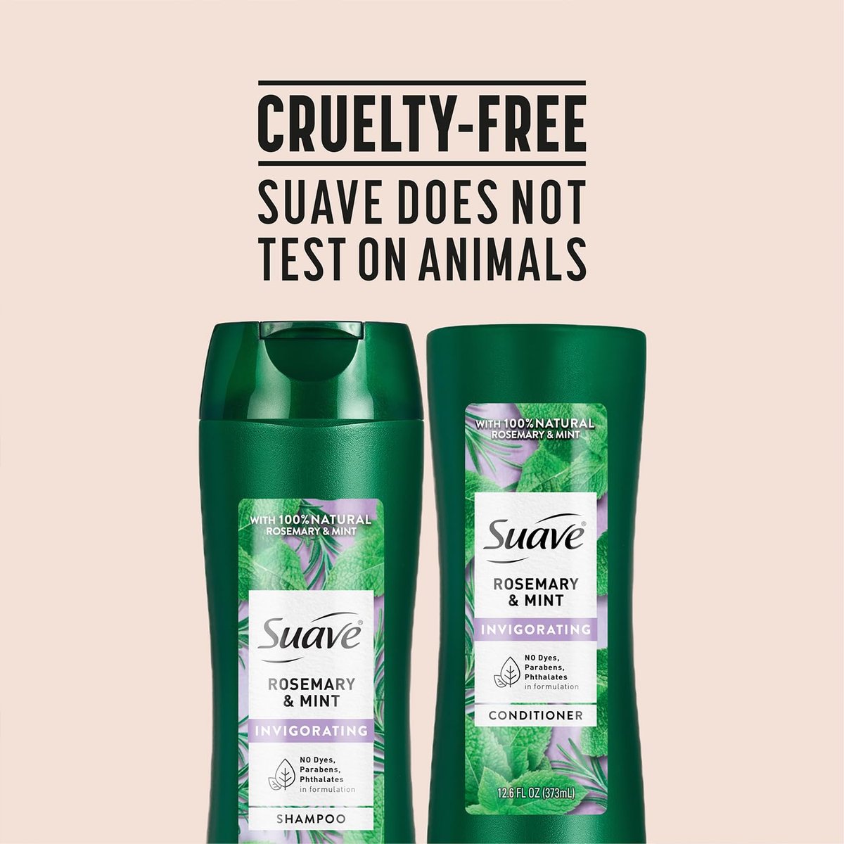 Suave Rosemary & Mint Shampoo and Conditioner Set – Invigorating Frizz Control for Soft, Shiny Hair – 12.6 oz Each Avelisse