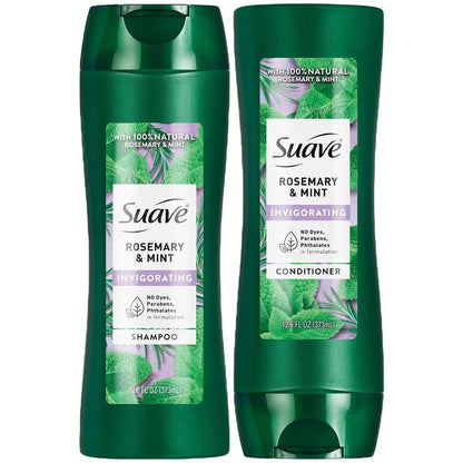 Suave Rosemary & Mint Shampoo and Conditioner Set – Invigorating Frizz Control for Soft, Shiny Hair – 12.6 oz Each Avelisse