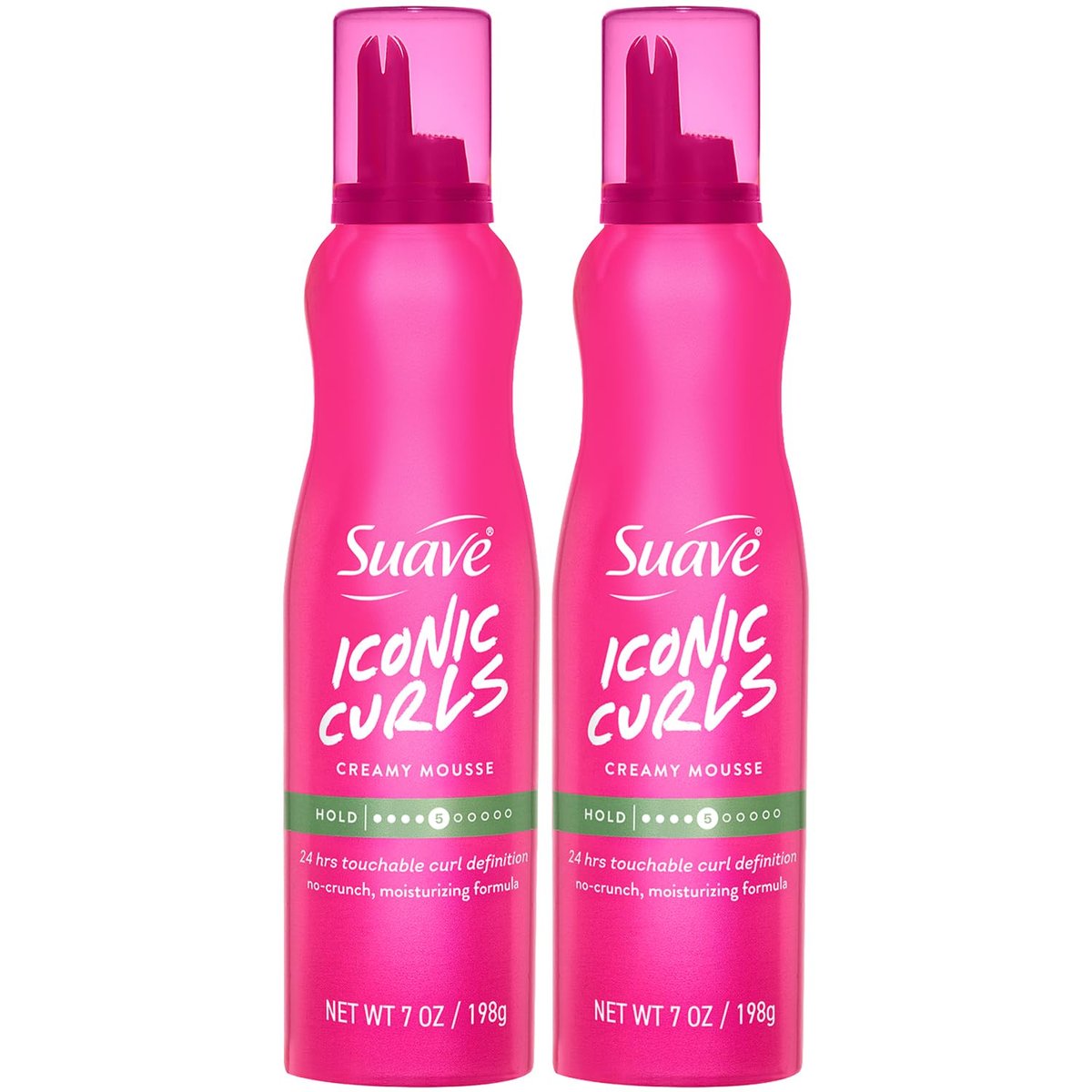 Suave Whipped Mousse - Captivating Curls for Wavy and Curly Hair, Anti-Frizz Styling Product for Flexible, Crunch-Free Styles, 7 oz (Pack of 2) - görsel 1
