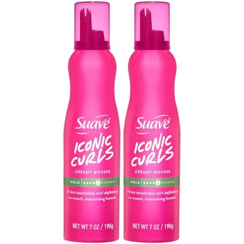Suave Whipped Mousse - Captivating Curls for Wavy and Curly Hair, Anti-Frizz Styling Product for Flexible, Crunch-Free Styles, 7 oz (Pack of 2) - görsel 2