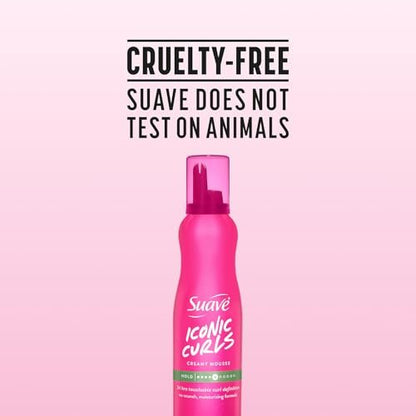 Suave Whipped Mousse - Captivating Curls for Wavy and Curly Hair, Anti-Frizz Styling Product for Flexible, Crunch-Free Styles, 7 oz (Pack of 2)