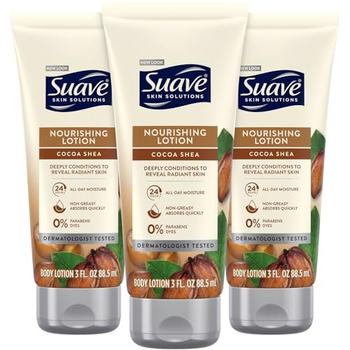 Suave Nourishing Hand & Body Lotion, Cocoa Butter & Shea, 3 oz (Pack of 3) - 24H Moisture for Extremely Dry Skin - görsel 2