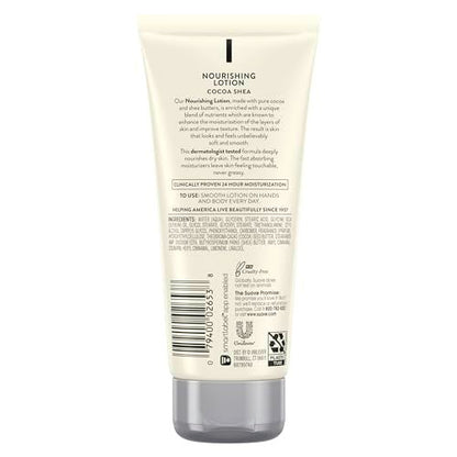 Suave Nourishing Hand & Body Lotion, Cocoa Butter & Shea, 3 oz (Pack of 3) - 24H Moisture for Extremely Dry Skin