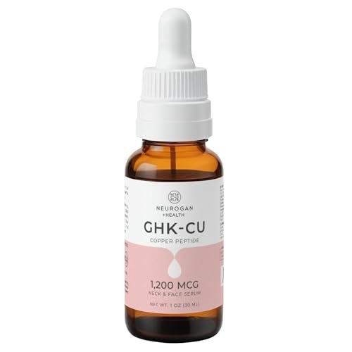 Neurogan GHK-Cu Copper Peptide Neck & Face Serum 1,200mcg – Anti-Aging Firming Serum for Wrinkles & Skin Repair (1 oz) Avelisse
