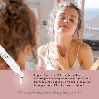 Neurogan GHK-Cu Copper Peptide Neck & Face Serum 1,200mcg – Anti-Aging Firming Serum for Wrinkles & Skin Repair (1 oz) Avelisse