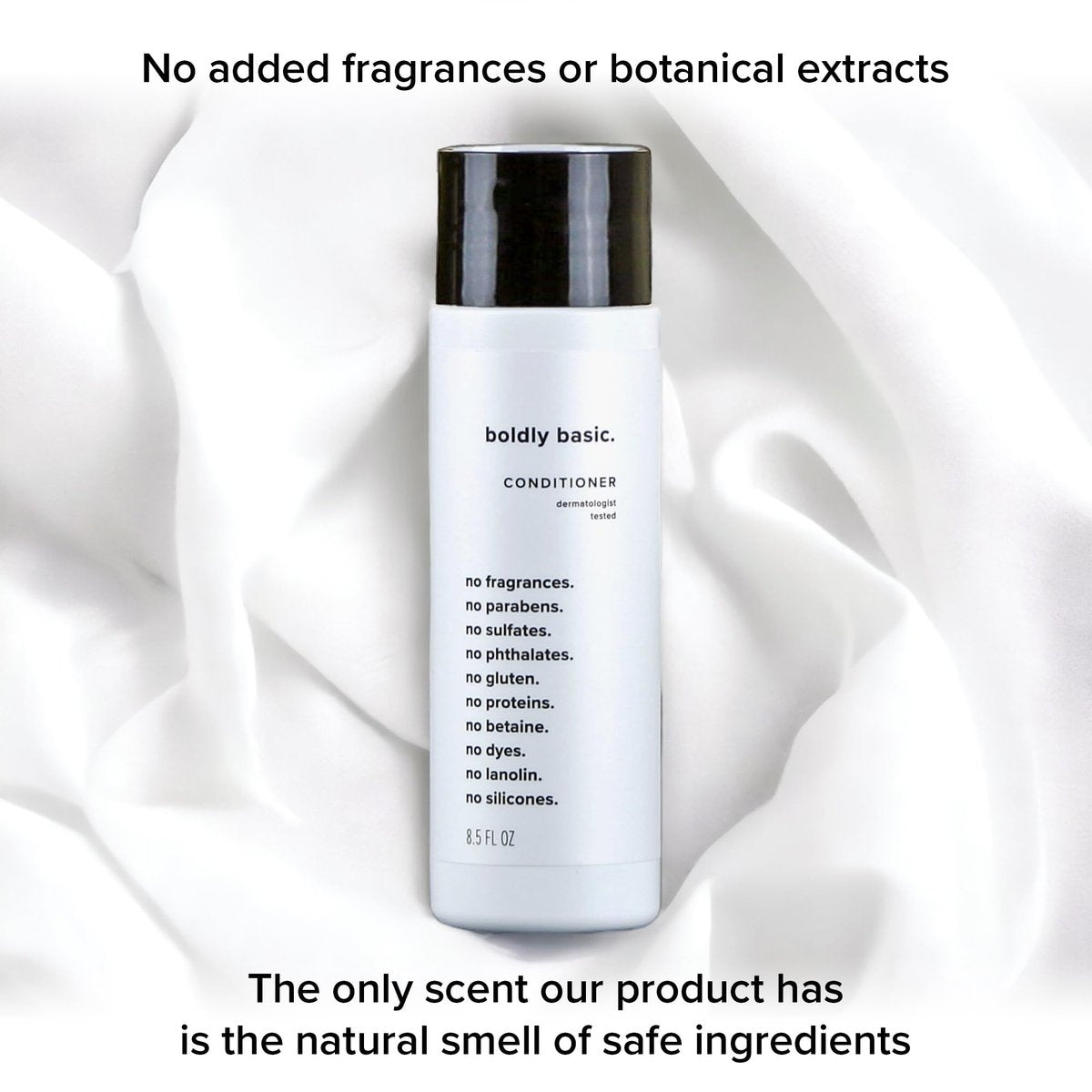 Boldly Basic Fragrance Free Conditioner - Unscented, Hypoallergenic & Non-Comedogenic for Sensitive Skin - 8.5 Fl Oz Avelisse