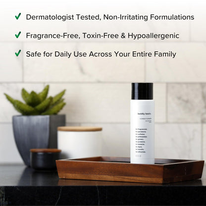 Boldly Basic Fragrance Free Conditioner - Unscented, Hypoallergenic & Non-Comedogenic for Sensitive Skin - 8.5 Fl Oz Avelisse