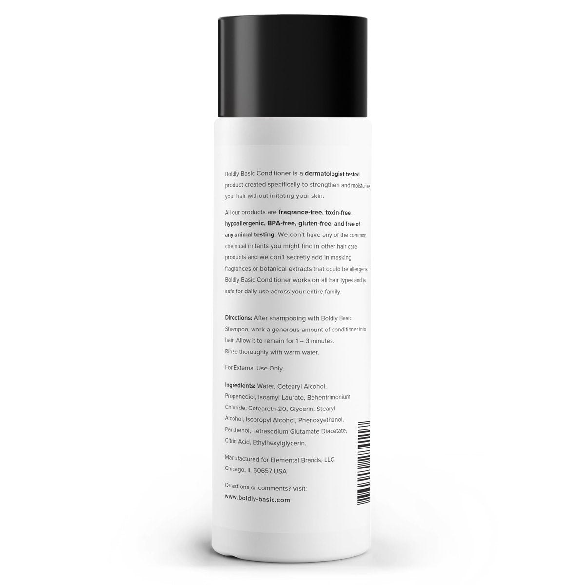 Boldly Basic Fragrance Free Conditioner - Unscented, Hypoallergenic & Non-Comedogenic for Sensitive Skin - 8.5 Fl Oz Avelisse