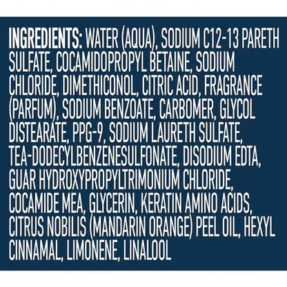Suave Men Body Wash 3-in-1 Citrus Rush – Travel-Size Shampoo, Conditioner & Soap All-in-One Formula with Keratin for Healthy Hair & Skin, 3 Oz Ea (Pack of 3)