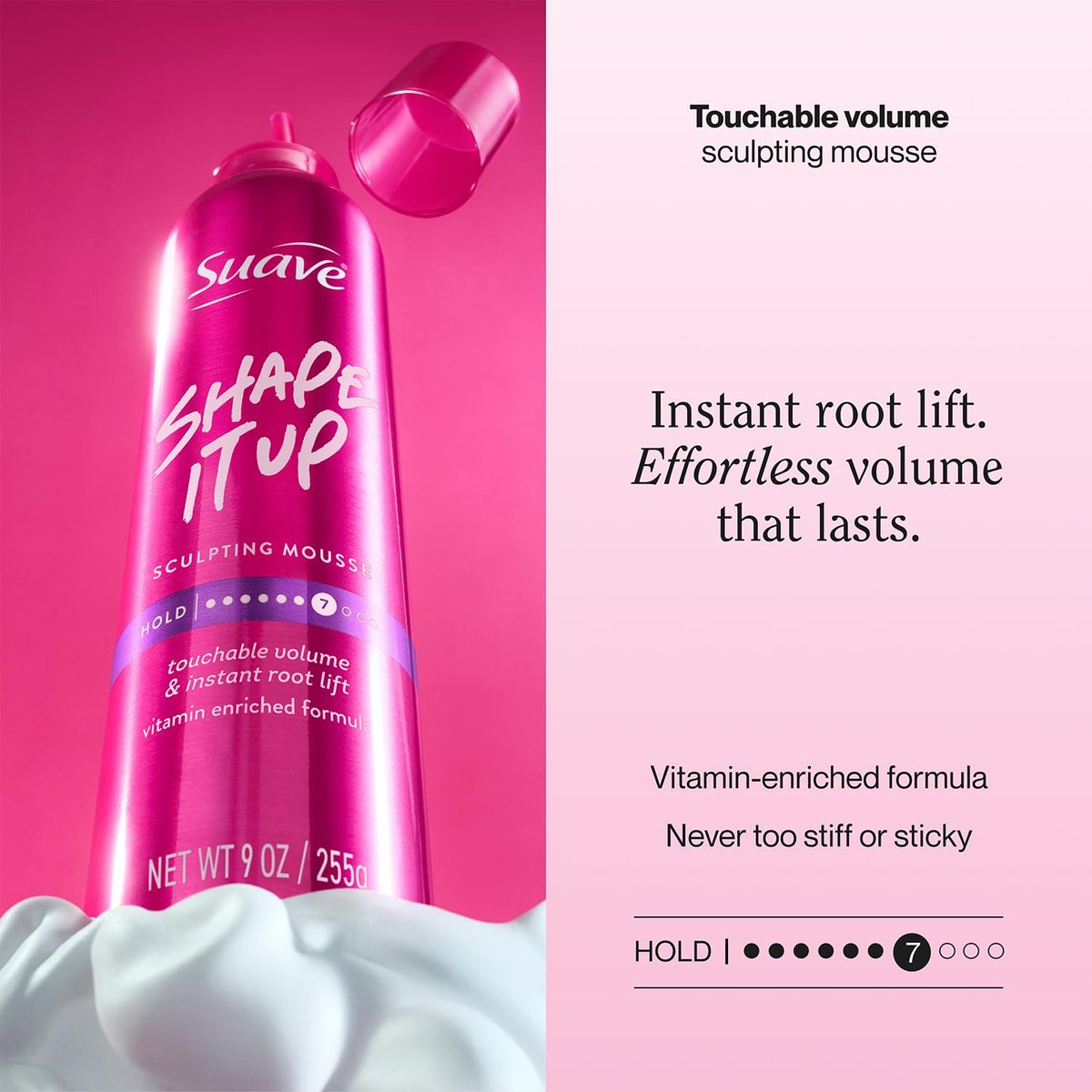Suave Extra Hold Mousse for Curly Hair, Wavy, All Hair Types, Moisturizing & Nourishing, Foam, Scented 9 oz (Pack of 2) Avelisse
