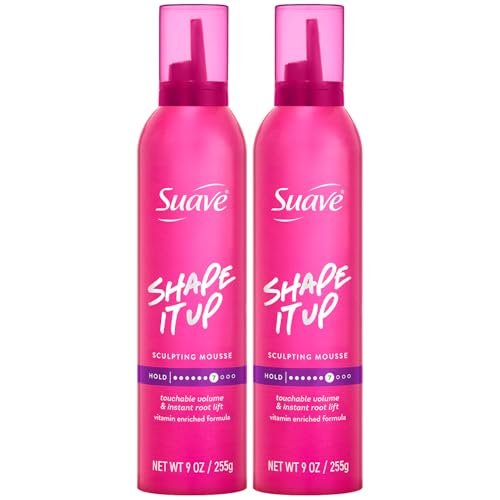 Suave Extra Hold Mousse for Curly Hair, Wavy, All Hair Types, Moisturizing & Nourishing, Foam, Scented 9 oz (Pack of 2) Avelisse