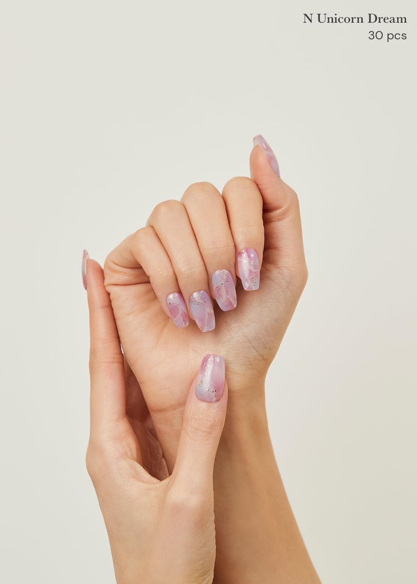 ohora Semi Cured Gel Nail Strips - N Unicorn Dream - Long-Lasting, Easy Application & Removal - Includes Prep Pads & Tools Avelisse