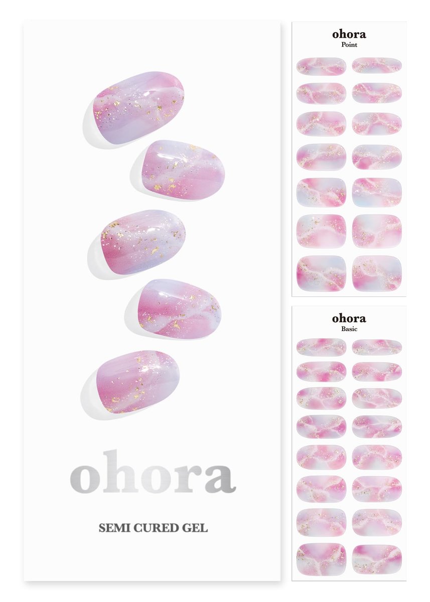 ohora Semi Cured Gel Nail Strips - N Unicorn Dream - Long-Lasting, Easy Application & Removal - Includes Prep Pads & Tools Avelisse