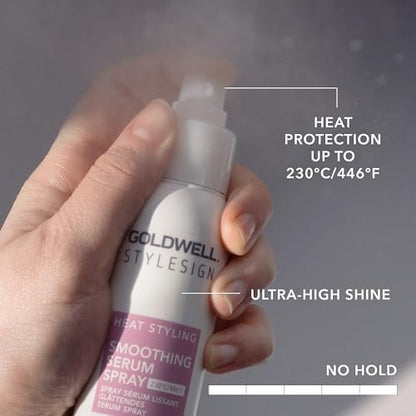 Goldwell StyleSign Smoothing Serum Spray – Frizz Control & Shine for Silky Hair, 3.34 oz Avelisse