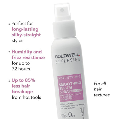 Goldwell StyleSign Smoothing Serum Spray – Frizz Control & Shine for Silky Hair, 3.34 oz Avelisse