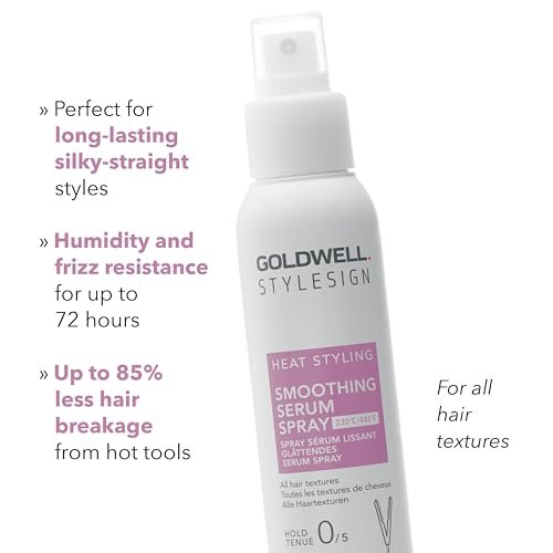 Goldwell StyleSign Smoothing Serum Spray – Frizz Control & Shine for Silky Hair, 3.34 oz Avelisse