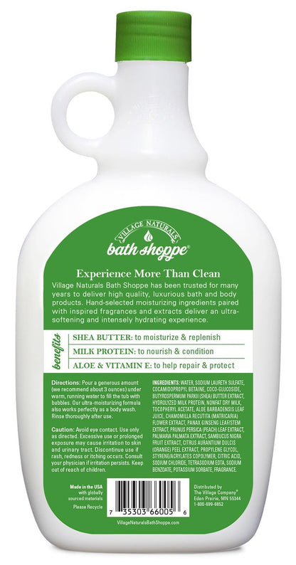Village Naturals Bath Shoppe White Tea and Jasmine Foaming Milk Bath - 28 Fl Oz (Pack of 2) Avelisse