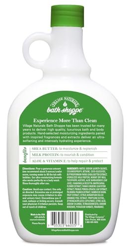 Village Naturals Bath Shoppe White Tea and Jasmine Foaming Milk Bath - 28 Fl Oz (Pack of 2) Avelisse