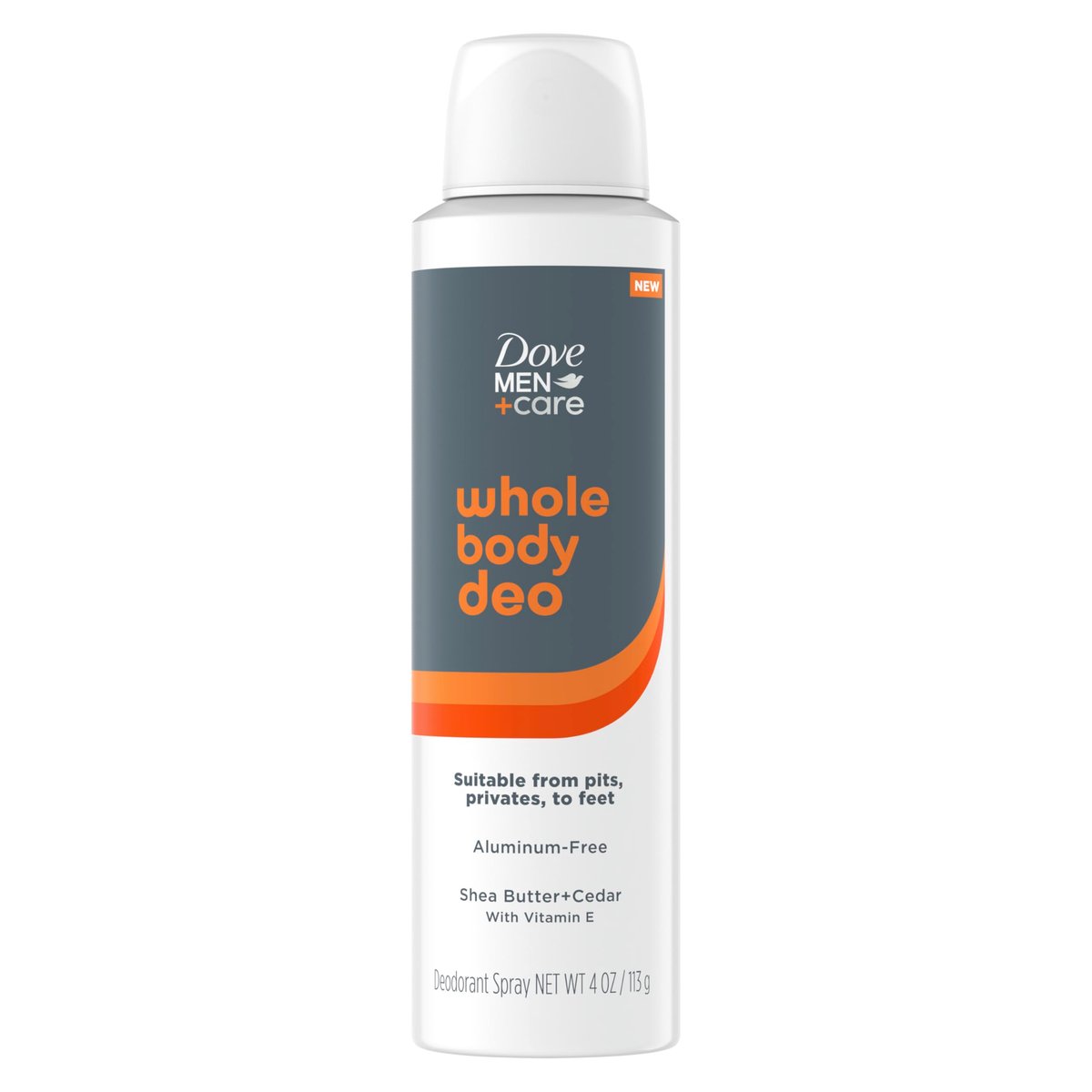 Dove Men+Care Whole Body Deo Aluminum-Free Deodorant Spray, Shea Butter + Cedar, Suitable for Pits, Privates, to Feet with Vitamin E, 4 oz - görsel 1