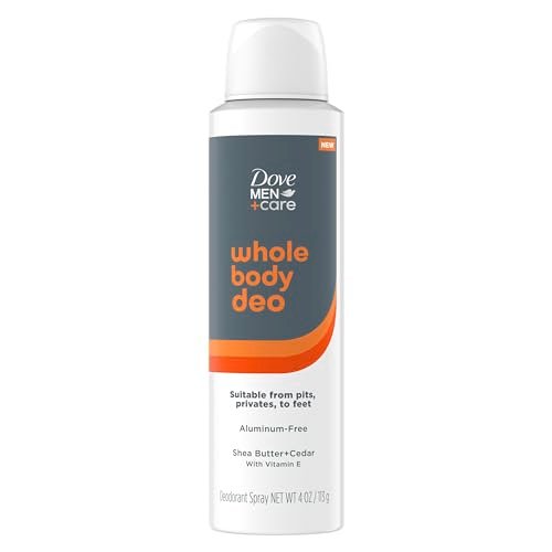 Dove Men+Care Whole Body Deo Aluminum-Free Deodorant Spray, Shea Butter + Cedar, Suitable for Pits, Privates, to Feet with Vitamin E, 4 oz - görsel 2