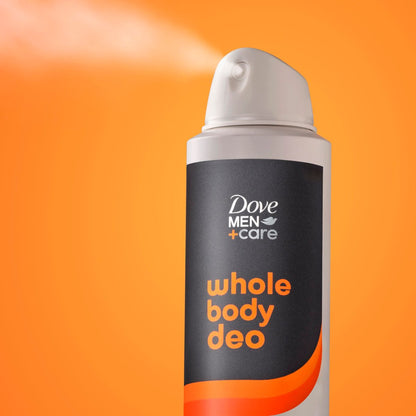 Dove Men+Care Whole Body Deo Aluminum-Free Deodorant Spray, Shea Butter + Cedar, Suitable for Pits, Privates, to Feet with Vitamin E, 4 oz