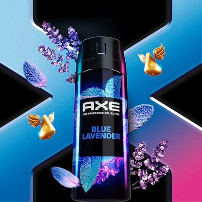 AXE Fine Fragrance Collection Premium Deodorant Body Spray for Men - Variety Pack (Blue Lavender, Aqua Bergamot, Golden Mango, Black Vanilla) - 4 Pack, 4 oz Each, Aluminum Free, 72H Odor Protection Avelisse