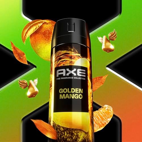 AXE Fine Fragrance Collection Premium Deodorant Body Spray for Men - Variety Pack (Blue Lavender, Aqua Bergamot, Golden Mango, Black Vanilla) - 4 Pack, 4 oz Each, Aluminum Free, 72H Odor Protection Avelisse