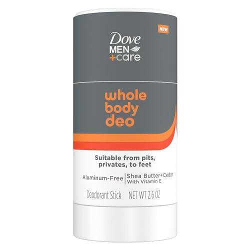 DOVE MEN + CARE Whole Body Deo Aluminum-Free Deodorant Stick, Shea Butter & Cedar, 2.6 oz - görsel 1