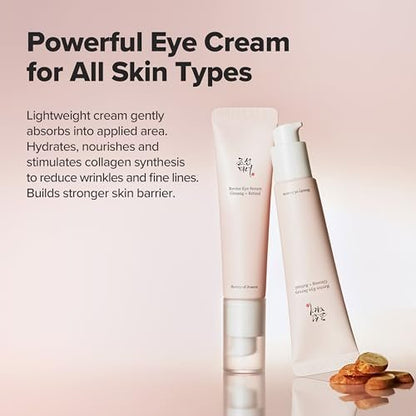 Beauty of Joseon Revive Eye Serum with Retinal, Niacinamide & Peptide – Korean Anti-Aging Eye Cream for Wrinkles & Dark Circles (1.76 oz, 2-Pack)