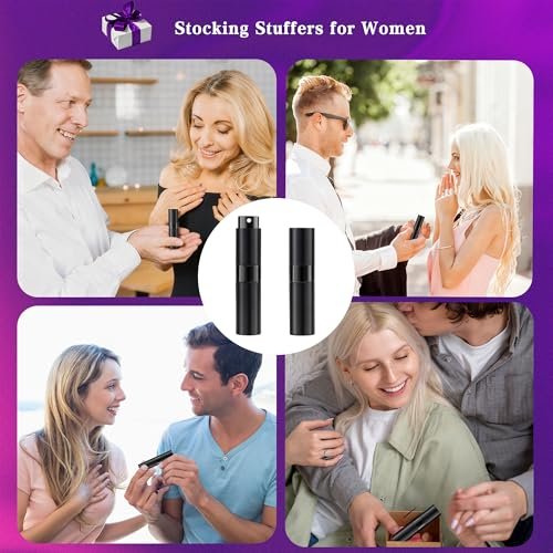 8ML Perfume Travel Refillable Portable Perfume Atomizer Bottle - 2 Pack, Leak-Proof Glass Spray Bottle for Essential Oils, Travel Essentials for Men & Women - görsel 6