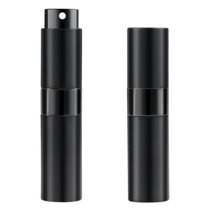 8ML Perfume Travel Refillable Portable Perfume Atomizer Bottle - 2 Pack, Leak-Proof Glass Spray Bottle for Essential Oils, Travel Essentials for Men & Women
