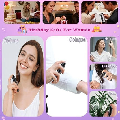 8ML Perfume Travel Refillable Portable Perfume Atomizer Bottle - 2 Pack, Leak-Proof Glass Spray Bottle for Essential Oils, Travel Essentials for Men & Women