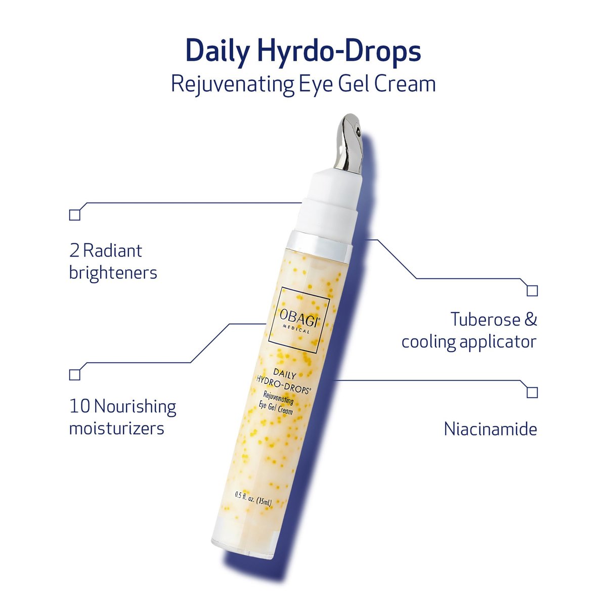 Obagi Daily Hydro-Drops Rejuvenating Eye Gel Cream – Reduce Dark Circles, Brighten, Smooth & Depuff Eyes – 0.5 oz Avelisse