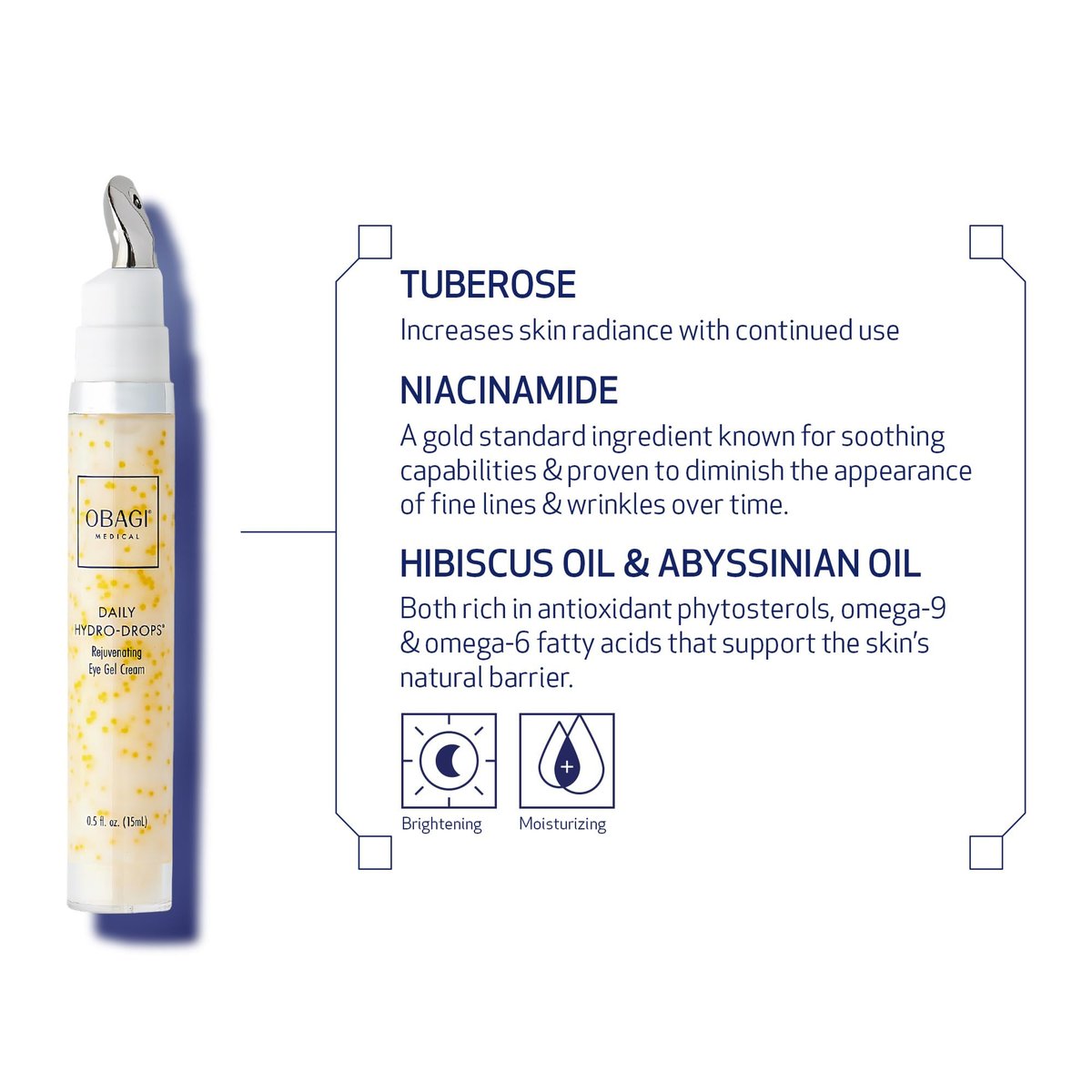 Obagi Daily Hydro-Drops Rejuvenating Eye Gel Cream – Reduce Dark Circles, Brighten, Smooth & Depuff Eyes – 0.5 oz Avelisse