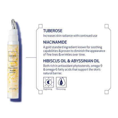 Obagi Daily Hydro-Drops Rejuvenating Eye Gel Cream – Reduce Dark Circles, Brighten, Smooth & Depuff Eyes – 0.5 oz Avelisse