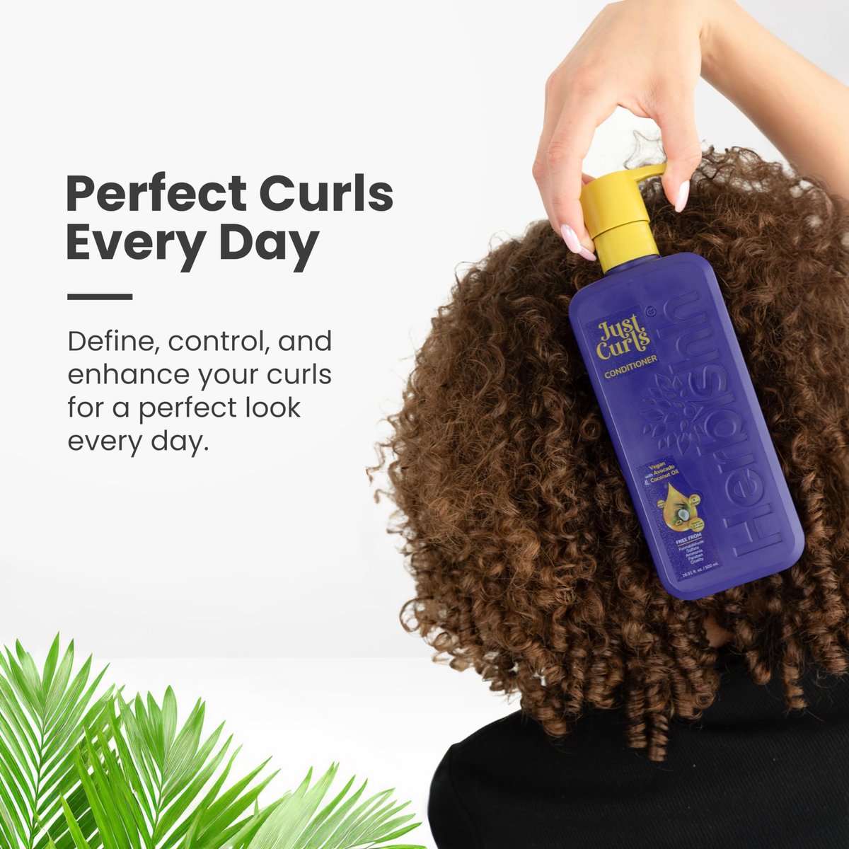 Herbishh Curly Hair Shampoo and Conditioner Set with Deep Conditioner for Women, Men (3 x 16.91 Fl Oz) – Definition for Wavy & Coily Hair, Reduce Frizz, Repair Damaged Dry Hair for All Curl Types Avelisse