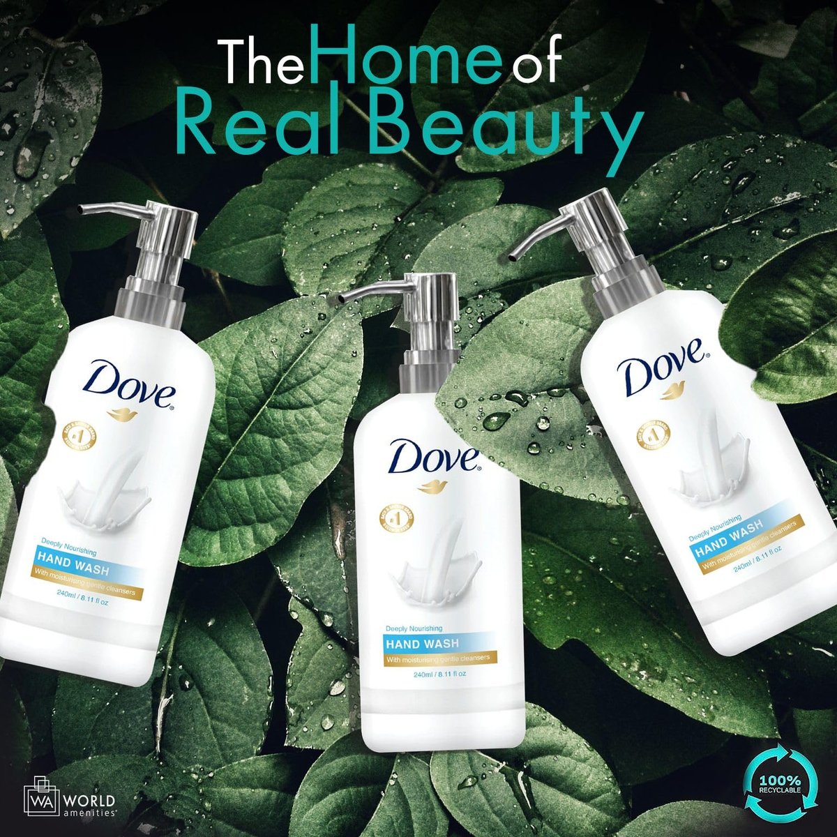 World Amenities Dove Hand Wash - Long Lasting Deep Moisturizer Foam Hand Wash for Sensitive Skin - görsel 7