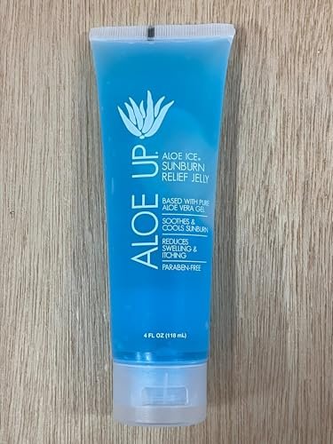 Aloe Up Aloe Vera Gel for Sunburn Relief – Cooling After Sun Jelly for Adults & Kids Face & Body – 96.6% Pure Gel – Reef Friendly, Alcohol & Fragrance Free – 4 Oz – Pack of 2 Avelisse