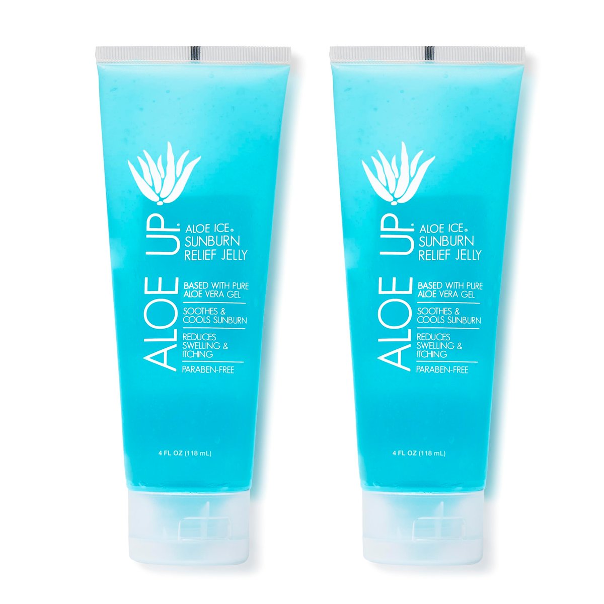 Aloe Up Aloe Vera Gel for Sunburn Relief – Cooling After Sun Jelly for Adults & Kids Face & Body – 96.6% Pure Gel – Reef Friendly, Alcohol & Fragrance Free – 4 Oz – Pack of 2 Avelisse