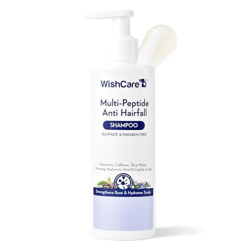 WishCare Multi Peptide Anti Hairfall Shampoo - Rice Water, Rosemary, Capilia Longa, Hyaluronic Acid & Caffeine - 250ml - görsel 1