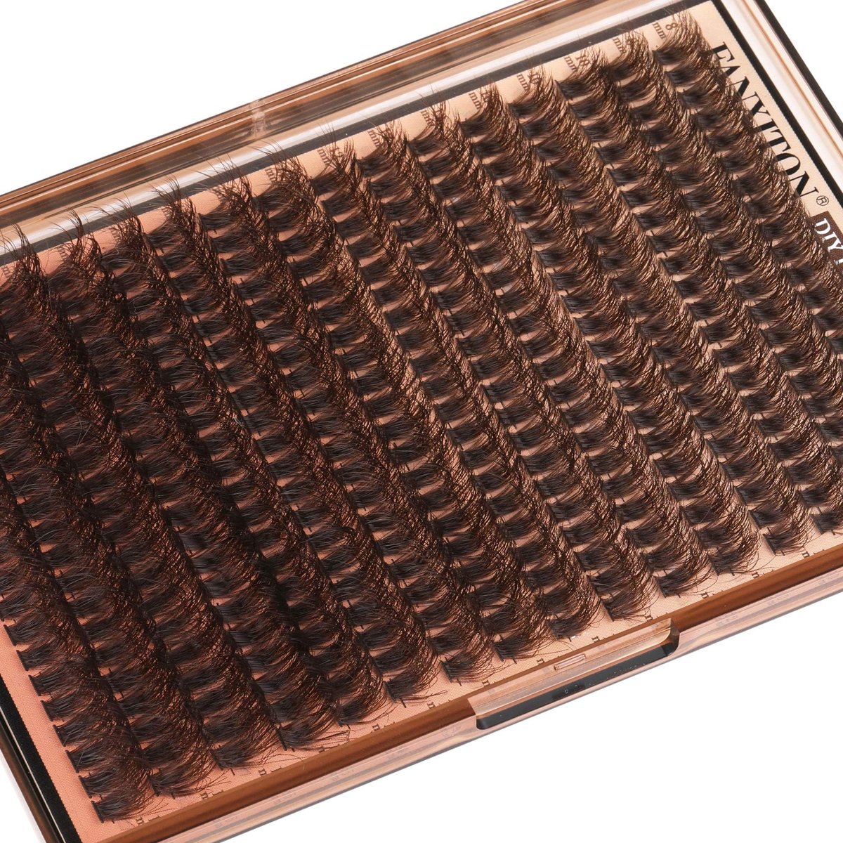 Brown Lash Clusters 320 Pcs DIY Lash Extension Kit – Natural Look Cluster Lashes D 8-16 mm Mixed with Lash Bond and Seal, Tweezer for Home Use Avelisse